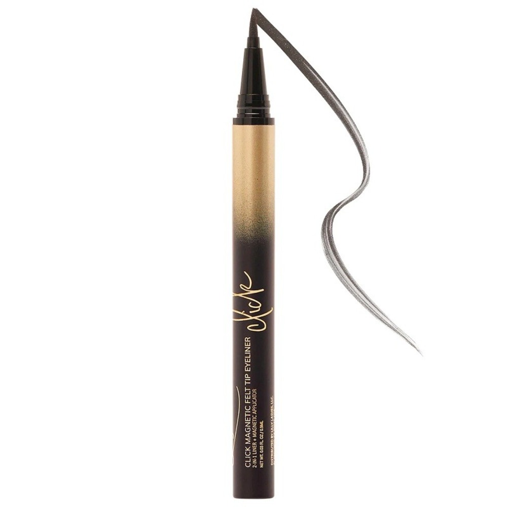 Lily Lashes Click Magnetic Felt Tip Eyeliner, Ultra Black, NIB